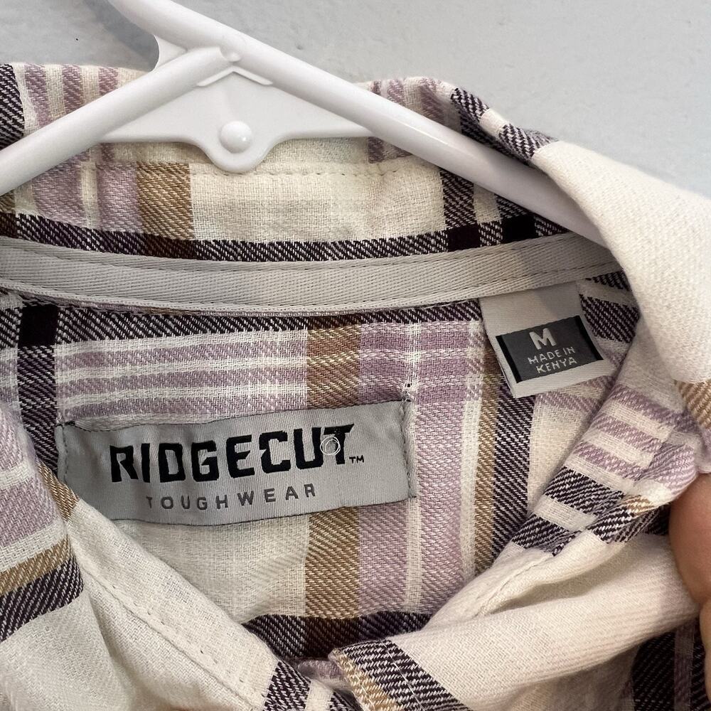 NWT Ridgecut Women's Tough wear Plaid Button Up Shirt Sz M Everyday - Picture 8 of 13